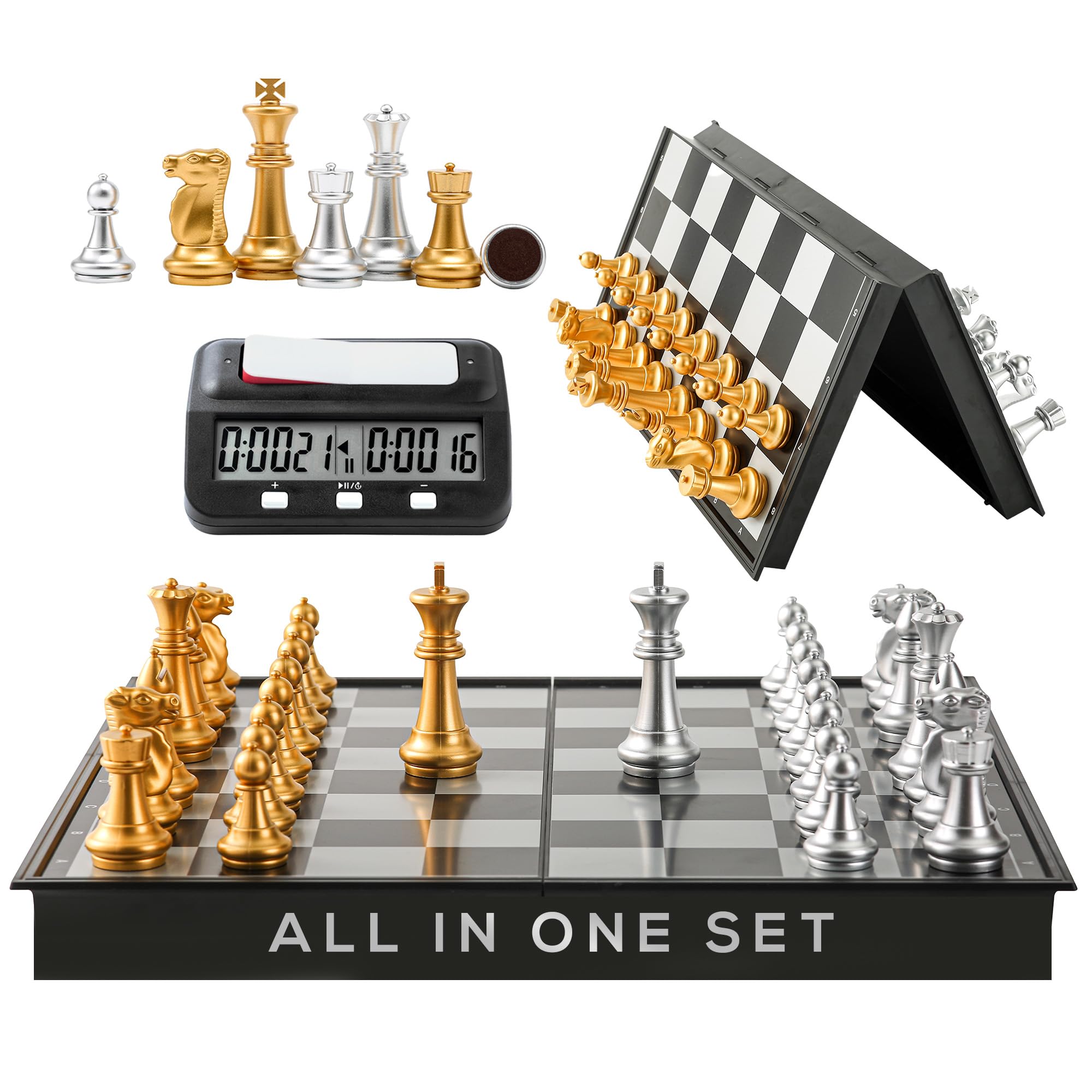 Travel-Friendly Chess Boards And Clocks