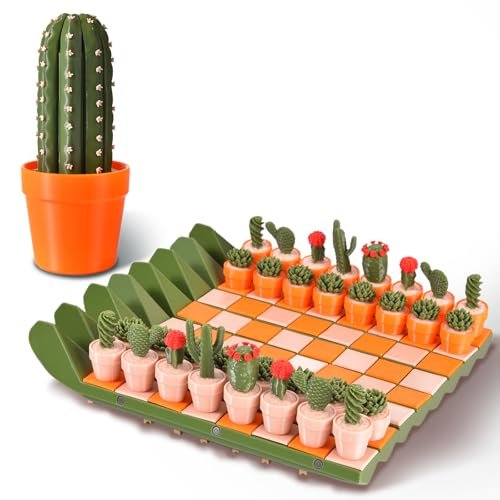 Cactus Chess Set - 3D Printed Cactichess Magnetic Travel Set