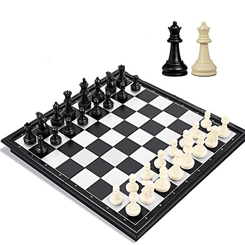 Travel Chess Set, 10 inch Magnetic Chess Board Folding...
