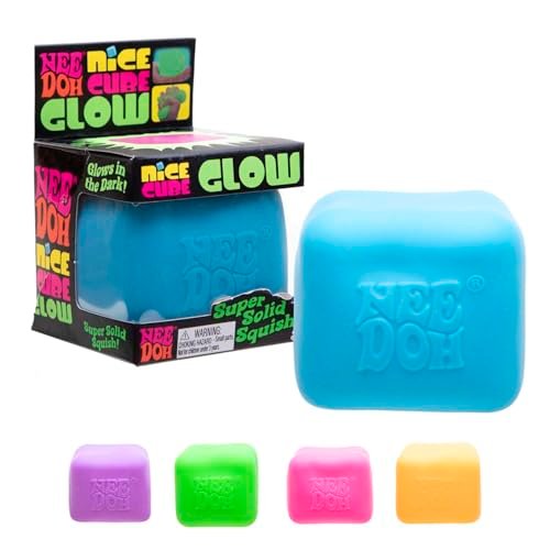 Schylling NeeDoh Nice Cube Glow - Sensory Squishy Fidget...