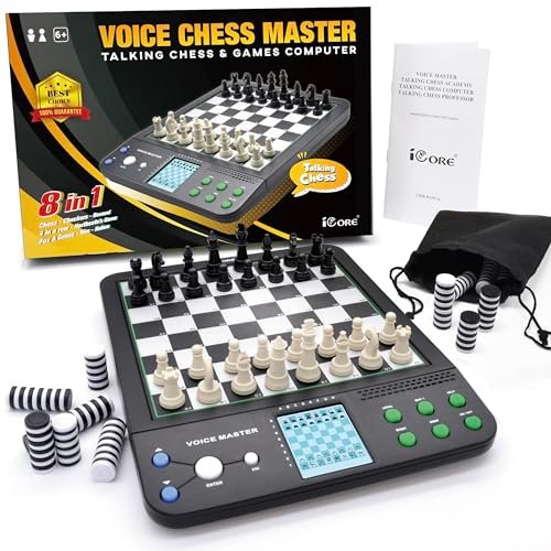 iCore Electronic Chess Set Pro Black : Voice Guided...