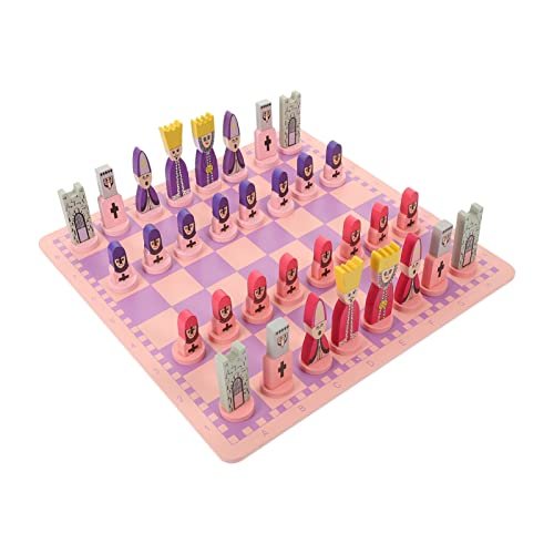 TOYANDONA Wooden Chess Set, 11.8 inch Cartoon Travel Game...