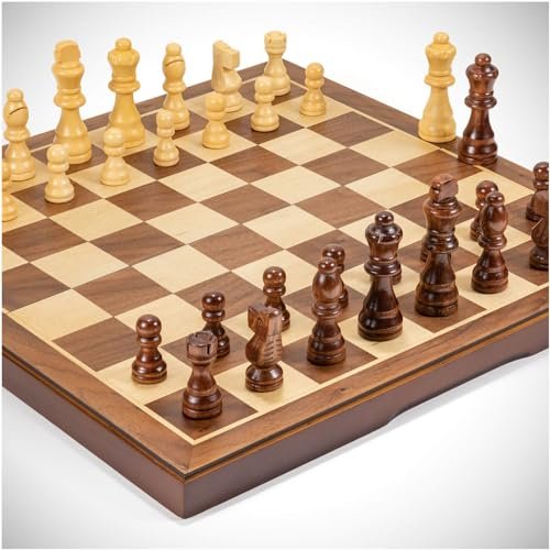 Chess Set Board Games for Adults: Handmade Walnut Wooden...