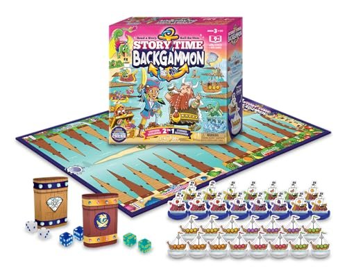 Story Time Chess Backgammon Set for Kids, Educational...