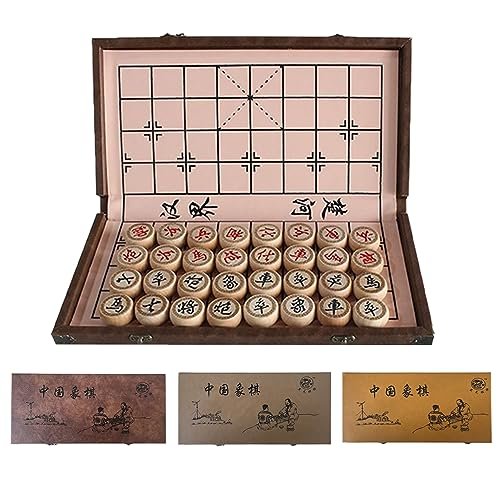 Luoyer 15 inch Chinese Chess Set with Foldable PU Board.