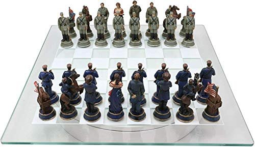 Ebros Gift American Civil War Union North Chess Set