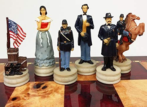 HPL US American Civil War Queens Set Chess Pieces Hand