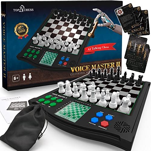 TOP 1 CHESS Classic Voice Master Electronic Chess Set