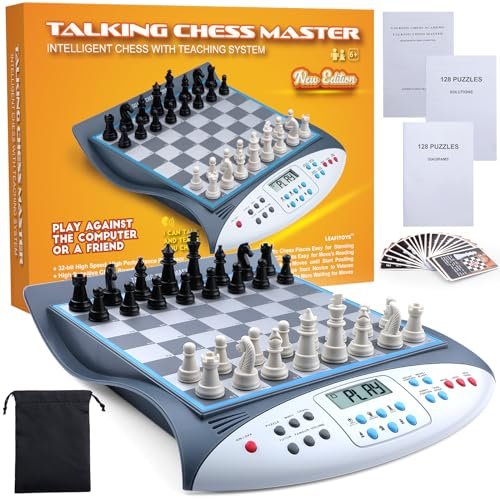 Talking Chess Master Electronic Chess Set with Strong...