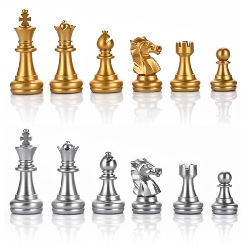 QuadPro Chess Pieces Only, Magnetic Plastic Chessman...
