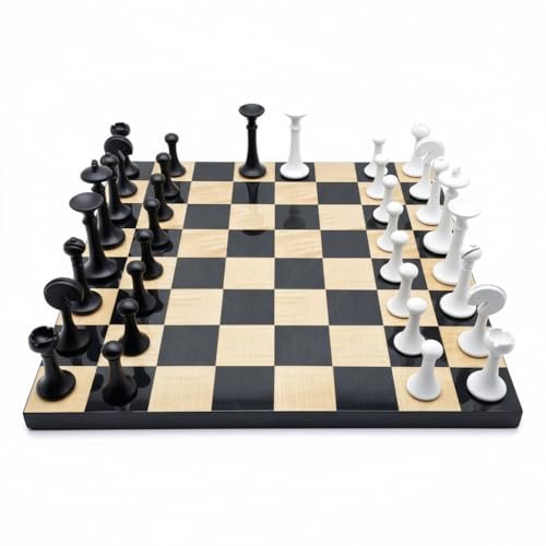 Metal Chess Set 15.7 inches with Handmade Zinc Pieces.