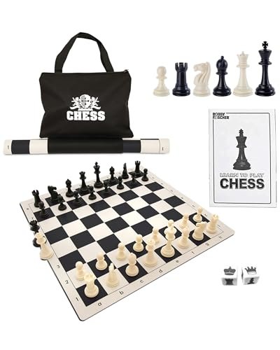 WE Games Best Value Tournament Chess Set with Storage Bag.