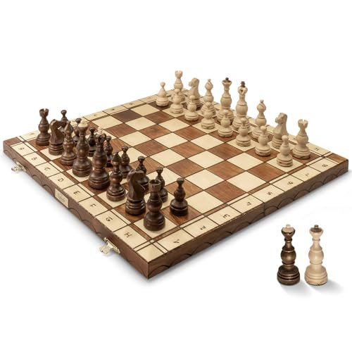 Wegiel Legate Luxury Wooden Chess Set for Adults, Folding...