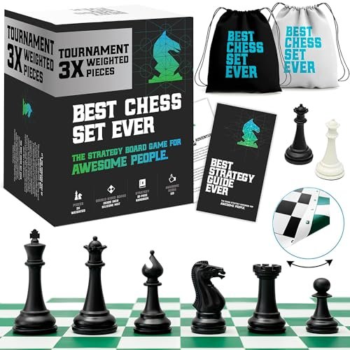 Best Chess Set Ever 3X Triple Weighted Tournament Board.