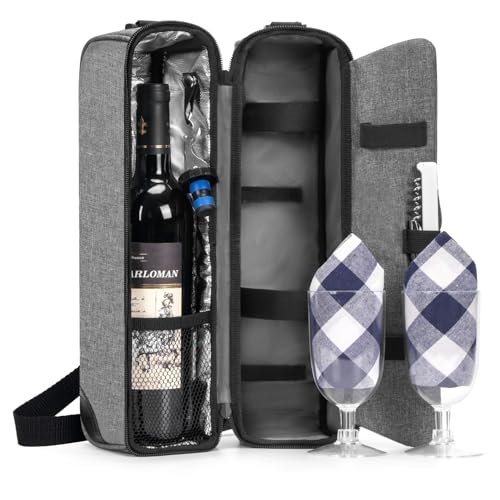 ALLCAMP Wine Bag - Insulated Cooler Bag with Wine...