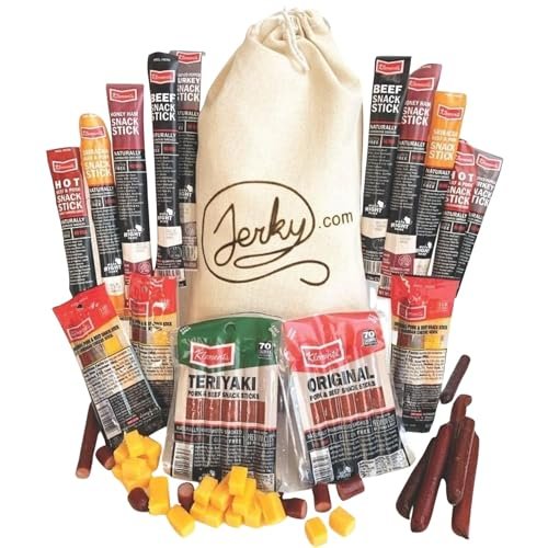 Jerky.com 26pc Meat Sticks Variety Pack | High Protein...