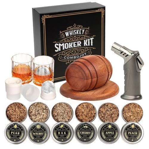 Whiskey Smoker Kit with Torch - 6 Flavors Wood Chips