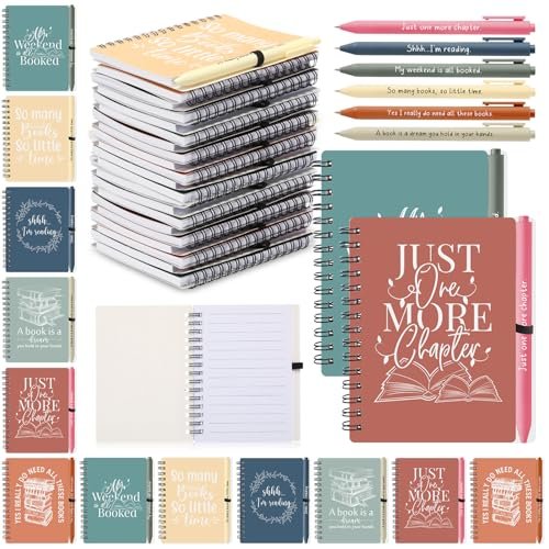 Thenshop 12 Sets Book Lover Gift Include Notebooks and Pens