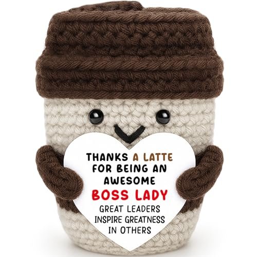 Boss Gifts for Women Boss Lady Leader Handmade Crochet Mug