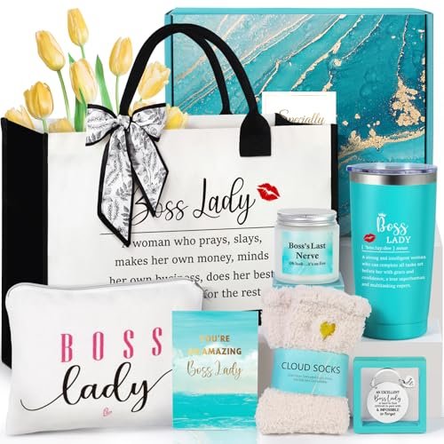 Boss Lady Gifts for Women, Bosses Day Canvas Tote Bag