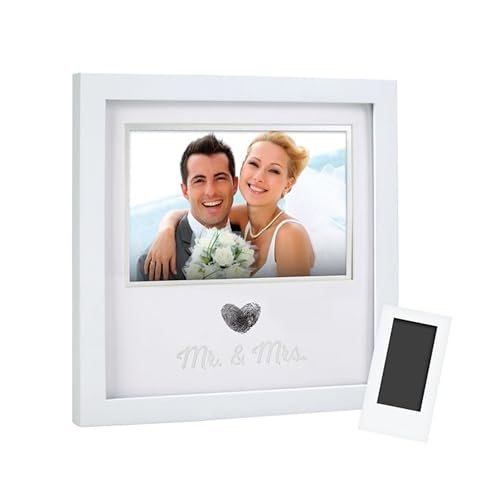 Pearhead Heart Thumbprint Photo Frame and Ink Kit, Wedding...