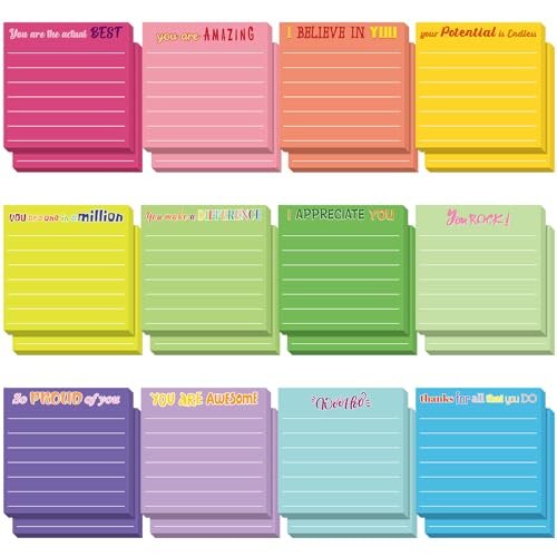 Yinder Inspirational Sticky Notes Thank You Gift Bulk Pack