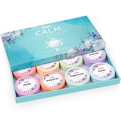 CalmNFiz Shower Steamers 8 Pack Set Shower Bombs with...