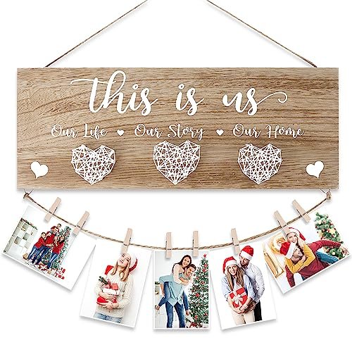 AKEROCK Couples Christmas Gifts, This Is Us Rustic Picture...