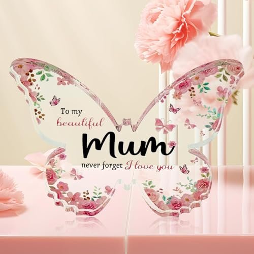 Gifts for Mum:Beautiful Butterfly-Shaped Plaque,Thoughtful...