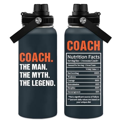WWHSAI Coach Gifts - 32 Oz Coach Nutrition Facts Bottle
