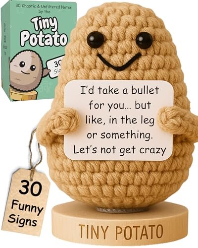Funny Friendship Gift - Tiny Potato with 30 Sassy Messages