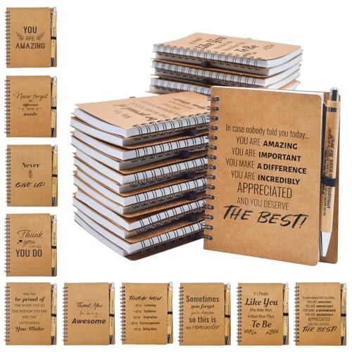20 Pcs Employee Appreciation Gifts Bulk - Notebooks and Pens