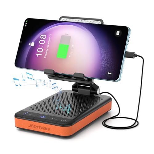 JTEMAN Bluetooth Speaker Phone Stand with Charging Function