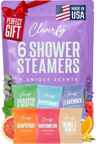 Cleverfy Shower Steamers Aromatherapy for Women and Men, 6...