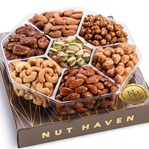 Holiday Nuts Gift Basket - Assortment of Sweet Roasted Nuts