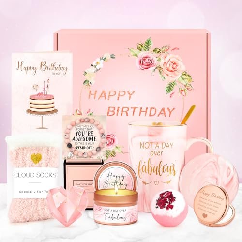 Birthday Gifts for Women Happy Birthday Gift Basket Mug Set