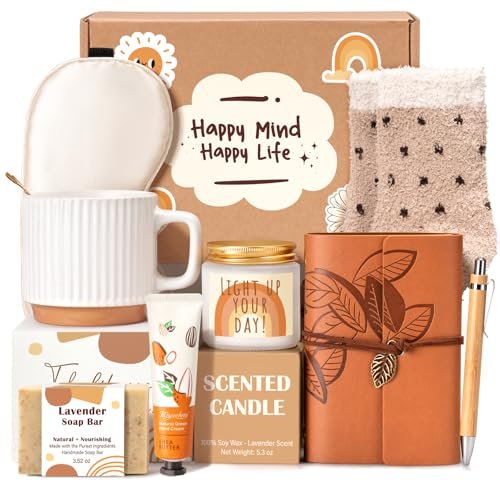 Gift Baskets for Women, 9pcs Unique Happy Birthday Gift Set