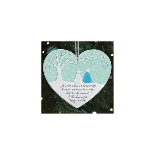 Real Sea Glass Friendship Ornament Heart Shaped, Art...