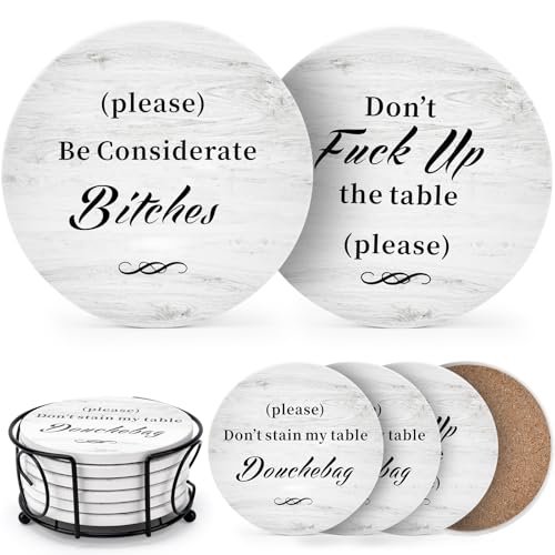 White Elephant Gifts for Adults, Funny Coasters Set with...