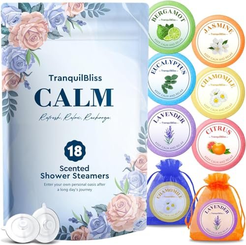TranquilBliss Shower Steamers, 18 PCS Set, Self Care...