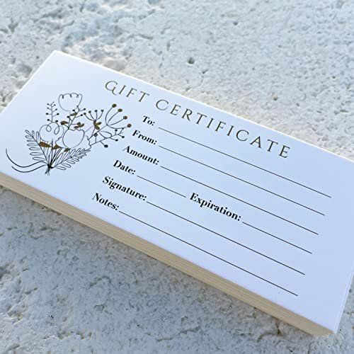 CLEVER SIGNS 100 Blank Gift Certificates – For Small...