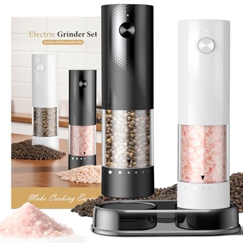 Electric Salt and Pepper Grinder Set - Rechargeable 2 Pack