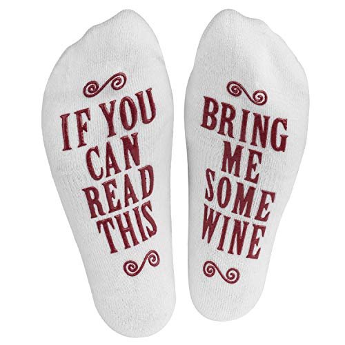 Haute Soiree If You Can Read This, Funny Wine Socks
