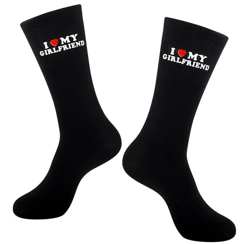Moyel I Heart My Girlfriend Socks Valentines Gift for Him
