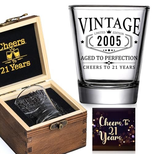 21st Birthday Gifts for Him Her - Shot Glass Set