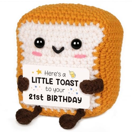 Glydein A Little Toast to Your 21st Birthday Crochet Gift