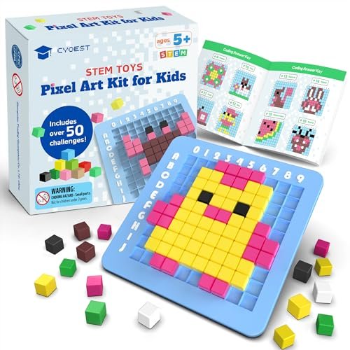 STEM Toys Pixel Art Kit for Kids Arts and Crafts