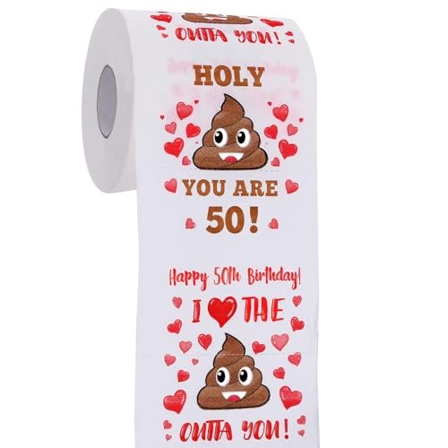 50th Birthday Gifts for Women, Men, Her, Him Toilet Paper
