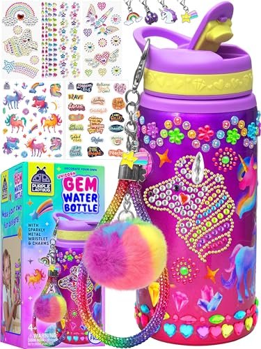 PURPLE LADYBUG Decorate Your Own Water Bottle Kit for Girls