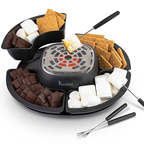 Kusini Smores Maker Tabletop Indoor - Flameless Electric...
